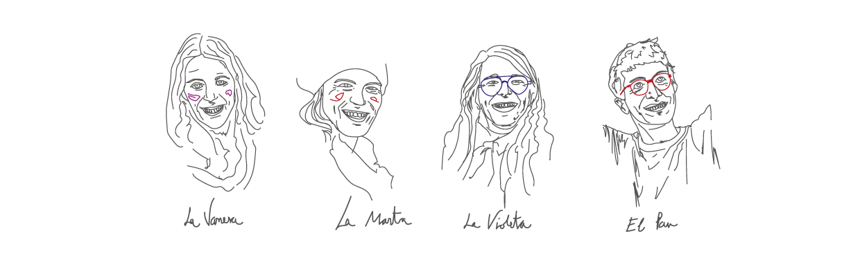 Nosaltres: La Vanesa, La Marta, La Violeta i El Pau